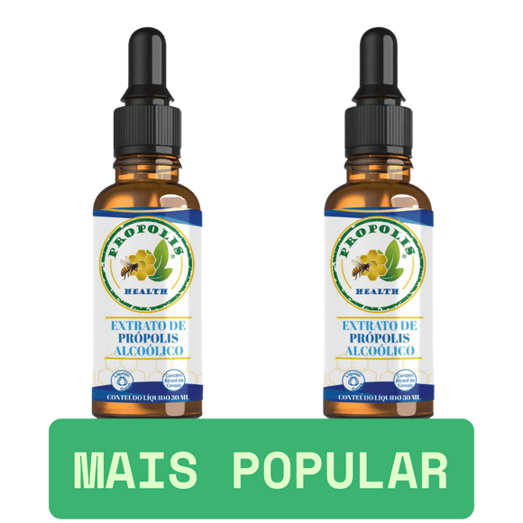 Extrato de Própolis Verde Líquido - 21% Extrato Seco - 30ml - Gotas Concentradas Propolis Health