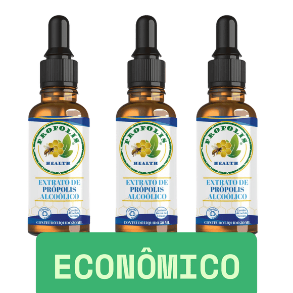 Extrato de Própolis Verde Líquido - 21% Extrato Seco - 30ml - Gotas Concentradas Propolis Health
