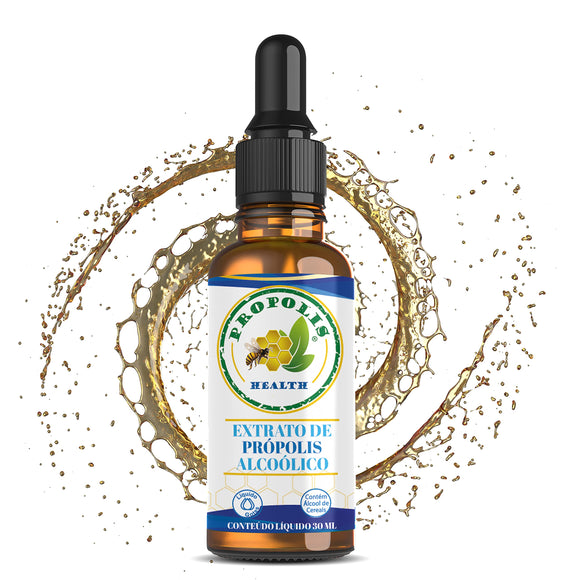Extrato de Própolis Verde Líquido - 21% Extrato Seco - 30ml - Gotas Concentradas Propolis Health