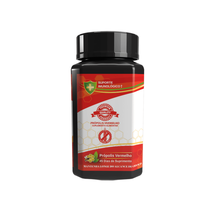 Própolis Vermelho em Cápsulas 840mg - Sem Álcool - Proteção e Imunidade - 90 Cápsulas