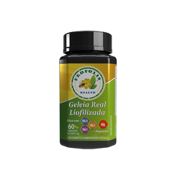 Geleia Real pura - 15mg 10-HDA - Magnésio de Malato 300mg +Vit - Suporte a saúde Cerebral - Super Antioxidante