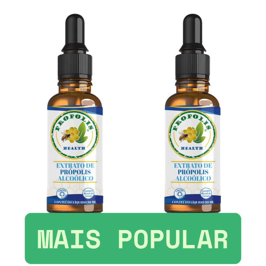 Extrato de Própolis Verde Líquido - 21% Extrato Seco - 30ml - Gotas Concentradas Propolis Health