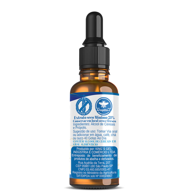 Extrato de Própolis Verde Líquido - 21% Extrato Seco - 30ml - Gotas Concentradas Propolis Health