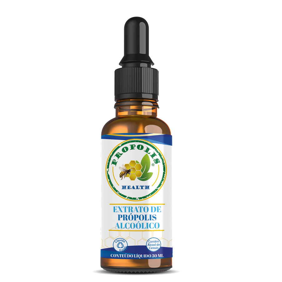 Extrato de Própolis Verde Líquido - 21% Extrato Seco - 30ml - Gotas Concentradas Propolis Health