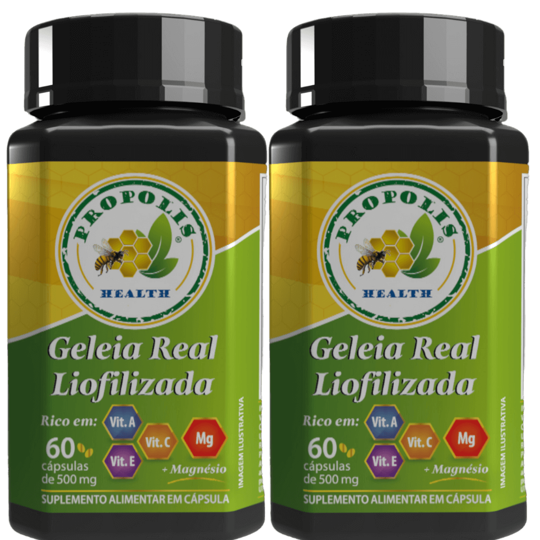 Geleia Real pura - 15mg 10-HDA - Magnésio de Malato 300mg +Vit - Suporte a saúde Cerebral - Super Antioxidante