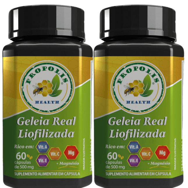 Geleia Real pura - 15mg 10-HDA - Magnésio de Malato 300mg +Vit - Suporte a saúde Cerebral - Super Antioxidante