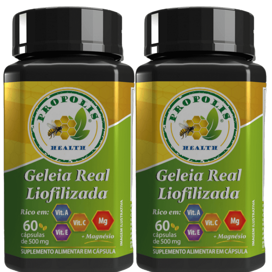 Geleia Real pura - 15mg 10-HDA - Magnésio de Malato 300mg +Vit - Suporte a saúde Cerebral - Super Antioxidante