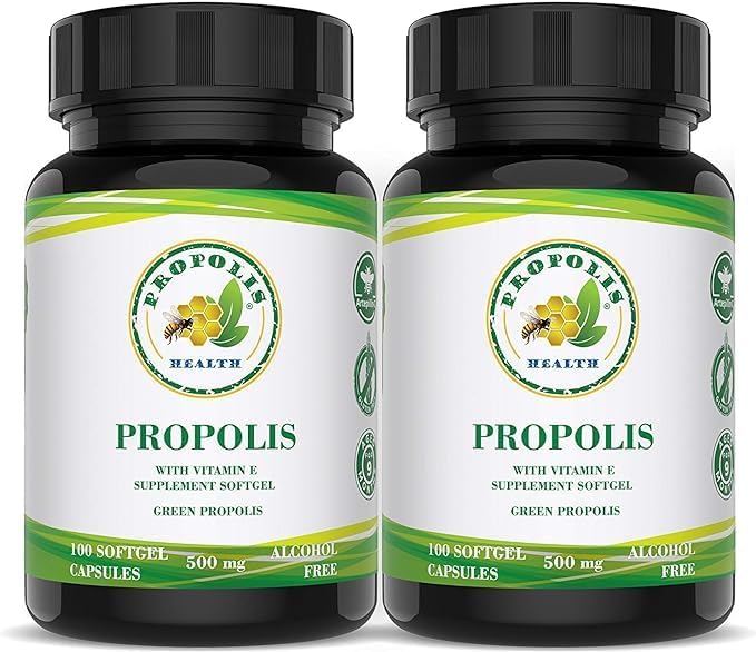 Própolis Verde 1000mg em Cápsulas - 25% Extrato Seco + Vitamina E - 100 Dias de Suplemento - Propolis Health