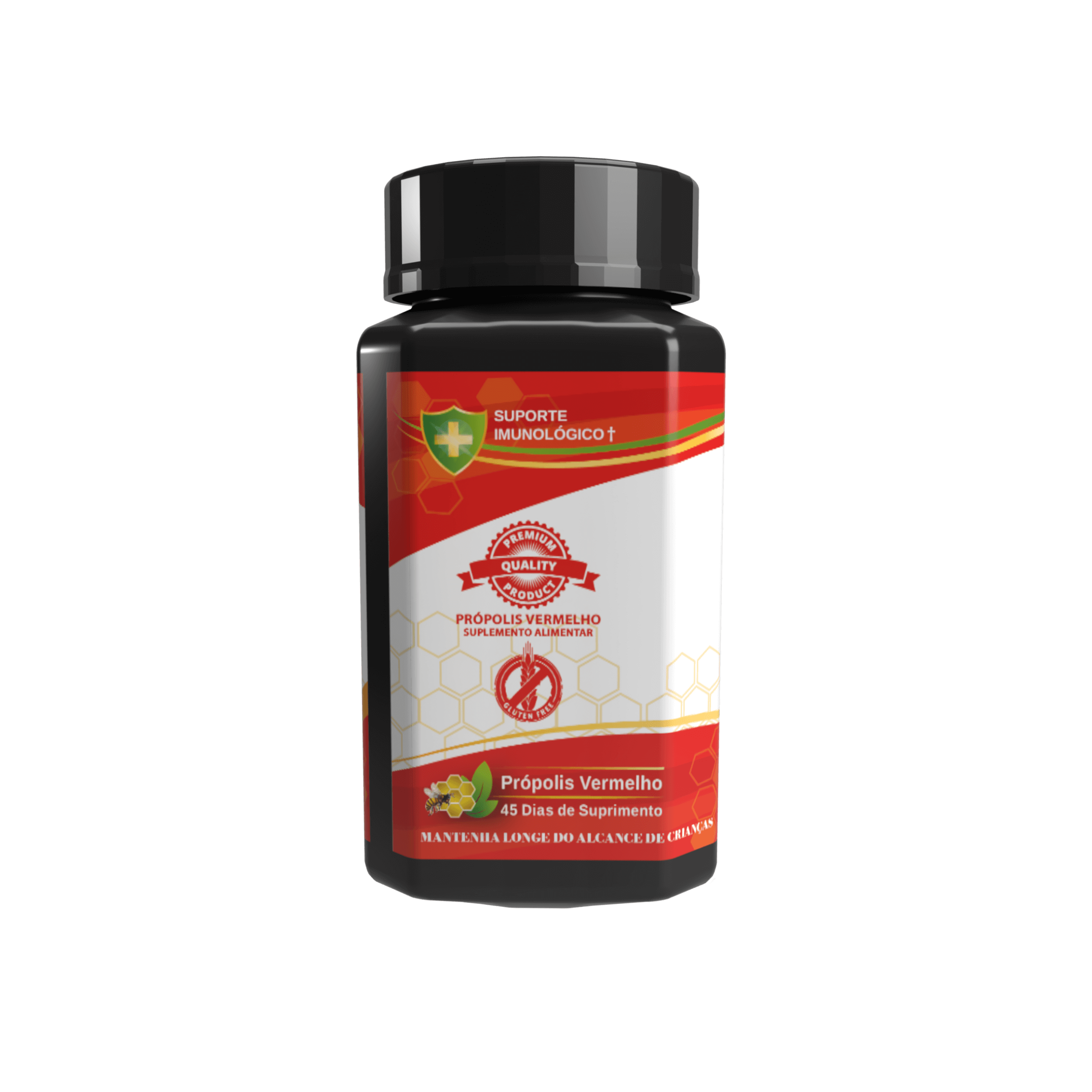 Própolis Vermelho em Cápsulas 840mg - Sem Álcool - Proteção e Imunidade - 90 Cápsulas