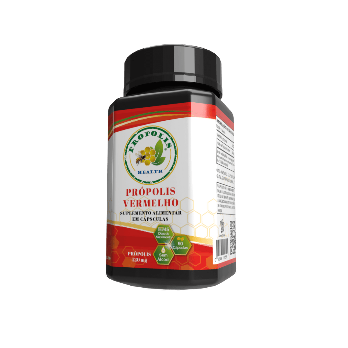 Impulsione a Imunidade - 90 Cápsulas de Própolis Vermelha - Sem Álcool - Propolis Health - Própolis Puro Original e Concentrado - Cápsulas sem Álcool - 45 Dias de Suplemento - Extrato de Própolis em Cápsulas - 840mg Própolis Vermelha