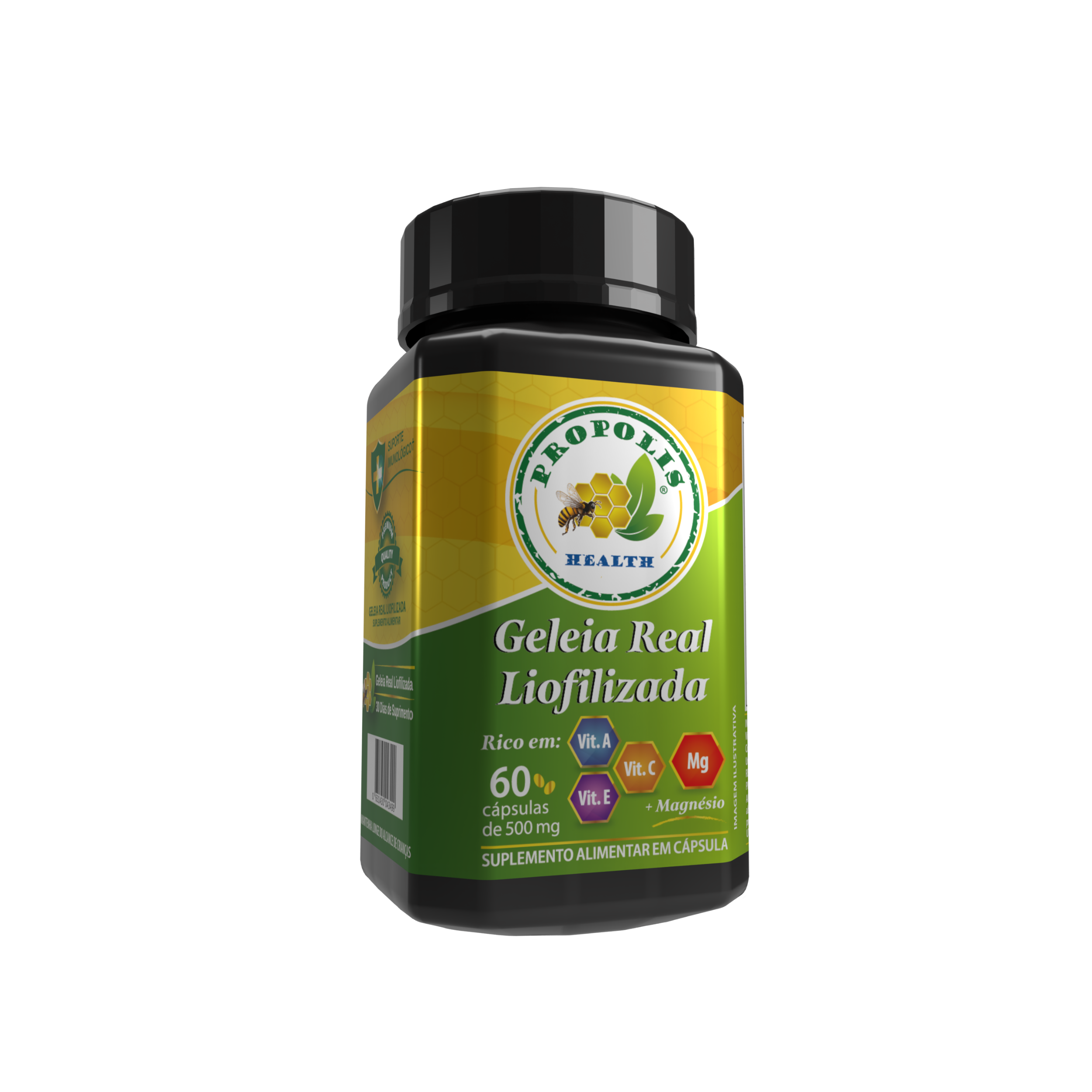Geleia Real pura - 15mg 10-HDA - Magnésio de Malato 300mg +Vit - Suporte a saúde Cerebral - Super Antioxidante