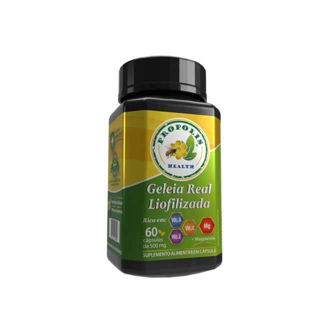 Geleia Real pura - 15mg 10-HDA - Magnésio de Malato 300mg +Vit - Suporte a saúde Cerebral - Super Antioxidante