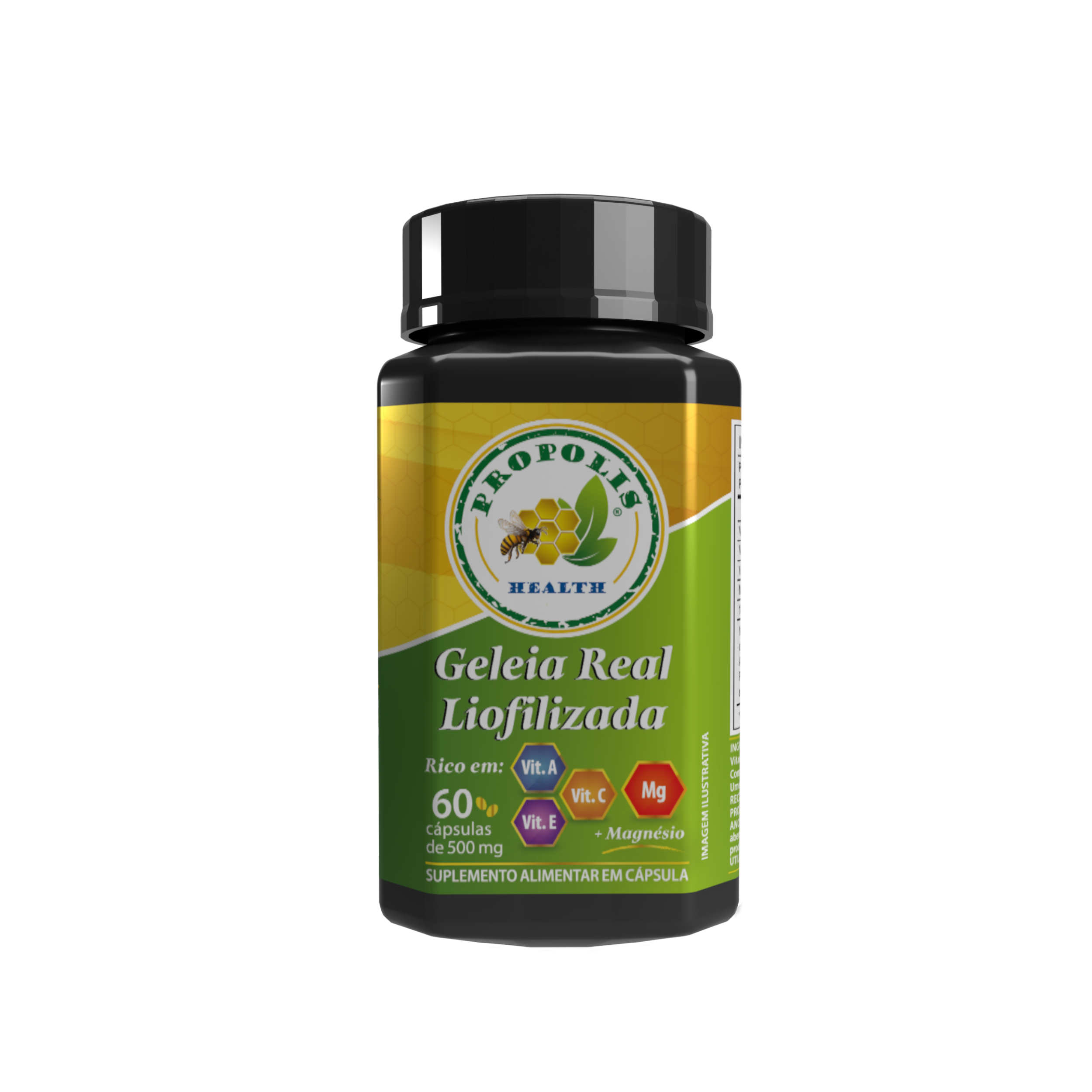 Geleia Real pura - 15mg 10-HDA - Magnésio de Malato 300mg +Vit - Suporte a saúde Cerebral - Super Antioxidante