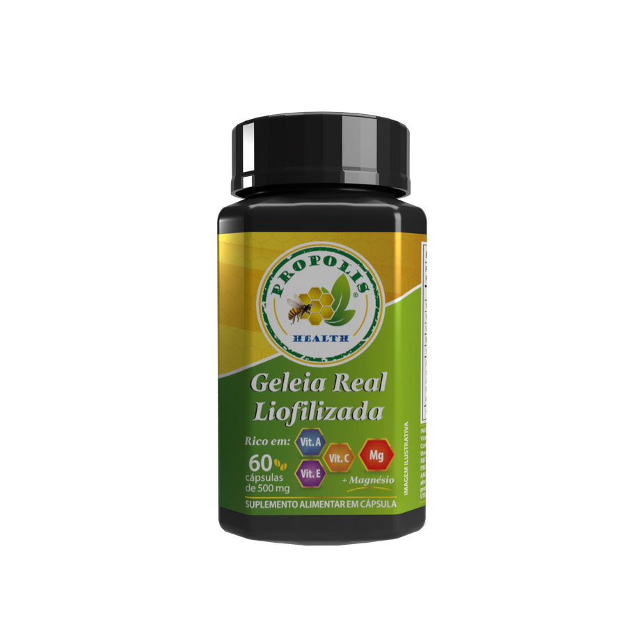 Geleia Real pura - 15mg 10-HDA - Magnésio de Malato 300mg +Vit - Suporte a saúde Cerebral - Super Antioxidante
